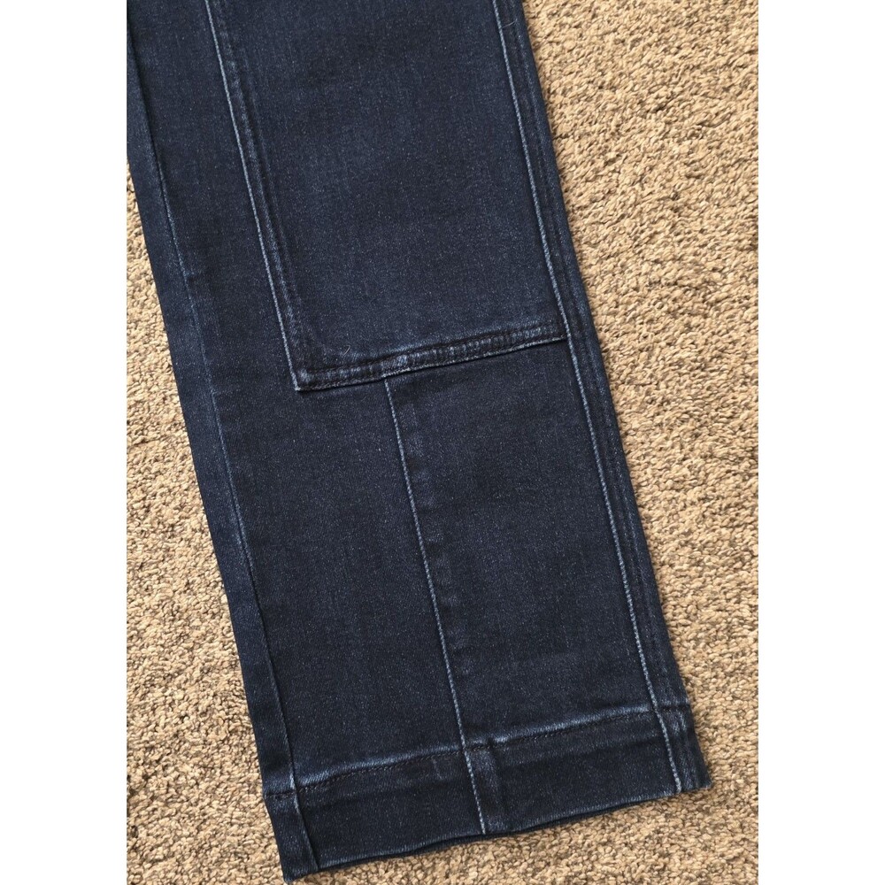 NWT Judy Blue Jeans Size 29 Dark Denim Utility Knee Patch High Rise - Picture 3 of 12